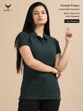 Forest Green Sustainable Jacquard Polo T-Shirt